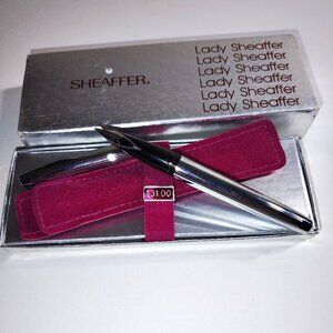 Vintage Lady Sheaffer Fountain Pen Chrome Finish Made in USA Standard NIB